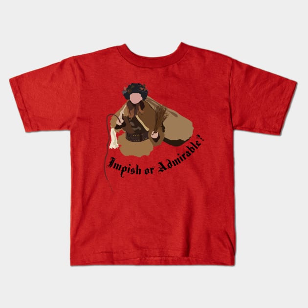 Dwight Schrute Impish or Admirable Belsnickel Art – The Office (black text) Kids T-Shirt by Design Garden